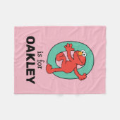 Elmo Alphabet | O BLAUWGROEN Fleece Deken (Voorkant (Horizontaal))