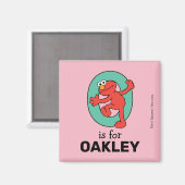 Elmo Alphabet | O BLAUWGROEN Magneet (Voorkant / Achterkant)