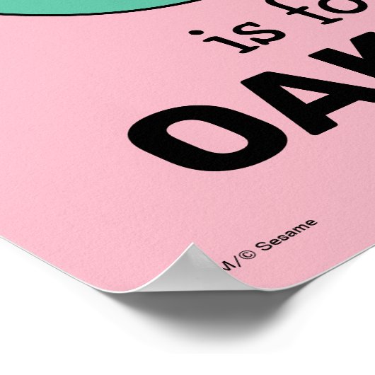 Elmo Alphabet | O BLAUWGROEN Poster (Hoek)