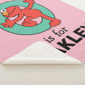 Elmo Alphabet | O BLAUWGROEN Sherpa Deken (3/4)