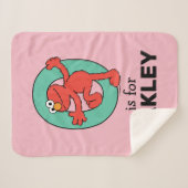 Elmo Alphabet | O BLAUWGROEN Sherpa Deken (Voorkant (horizontaal))