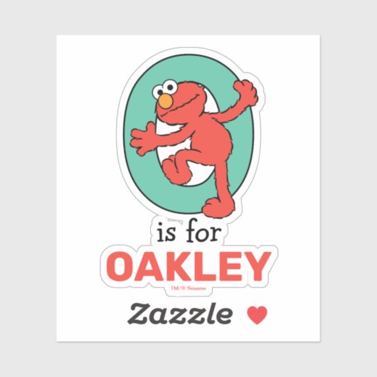 Elmo Alphabet | O BLAUWGROEN Sticker (Vel)