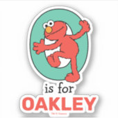 Elmo Alphabet | O BLAUWGROEN Sticker (Voorkant)