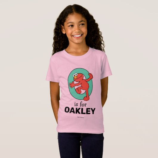 Elmo Alphabet | O BLAUWGROEN T-shirt (Voorkant volledig)