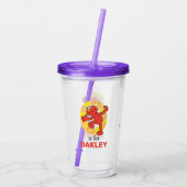 Elmo Alphabet | O ORANJE Acryl Drinkbeker (Achterkant)