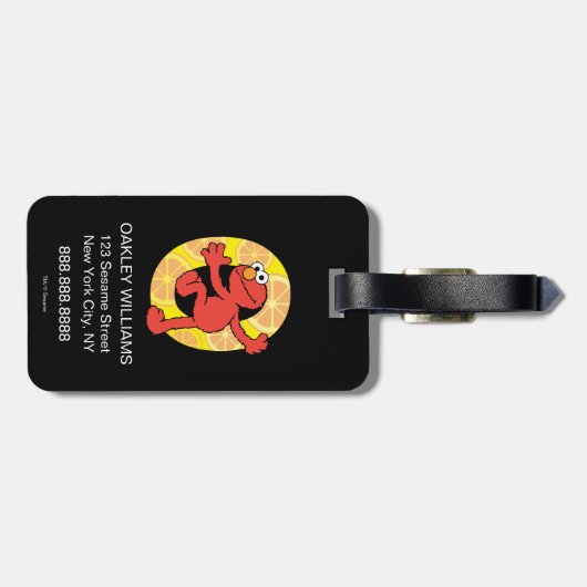 Elmo Alphabet | O ORANJE Bagagelabel (Achterkant horizontaal)