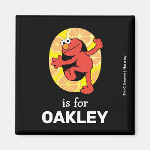 Elmo Alphabet   O ORANJE Magneet
