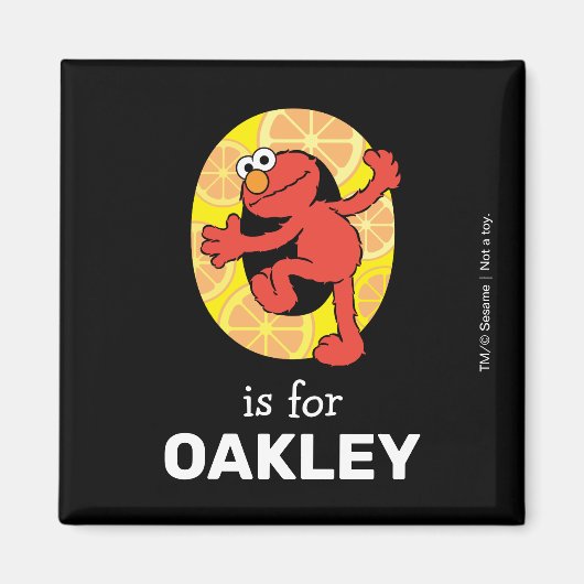 Elmo Alphabet | O ORANJE Magneet (Voorkant)