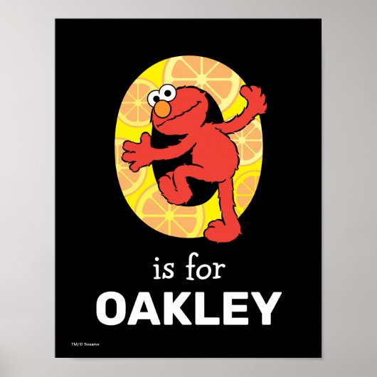 Elmo Alphabet | O ORANJE Poster (Voorkant)