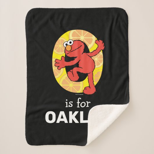 Elmo Alphabet | O ORANJE Sherpa Deken (Voorkant)