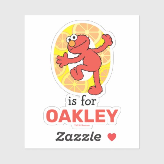 Elmo Alphabet | O ORANJE Sticker (Vel)