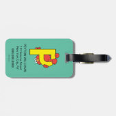 Elmo Alphabet | P Geel Bagagelabel (Achterkant horizontaal)