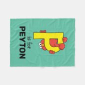 Elmo Alphabet | P Geel Fleece Deken (Voorkant (Horizontaal))