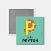 Elmo Alphabet | P Geel Magneet (Voorkant / Achterkant)
