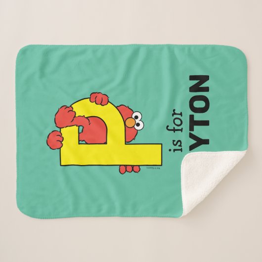Elmo Alphabet | P Geel Sherpa Deken (Voorkant (horizontaal))