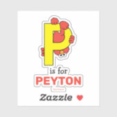 Elmo Alphabet | P Geel Sticker (Vel)