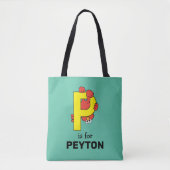 Elmo Alphabet | P Geel Tote Bag (Voorkant)