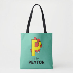 Elmo Alphabet   P Geel Tote Bag