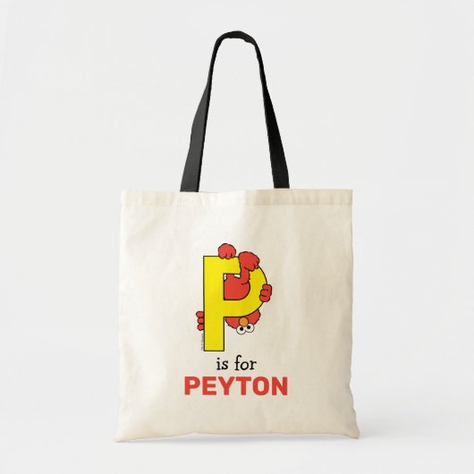 Elmo Alphabet | P Geel Tote Bag (Voorkant)