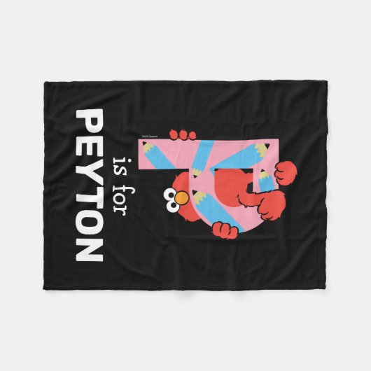 Elmo Alphabet | P-Raad Fleece Deken (Voorkant (Horizontaal))