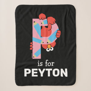 Elmo Alphabet P-Raad Sherpa Deken