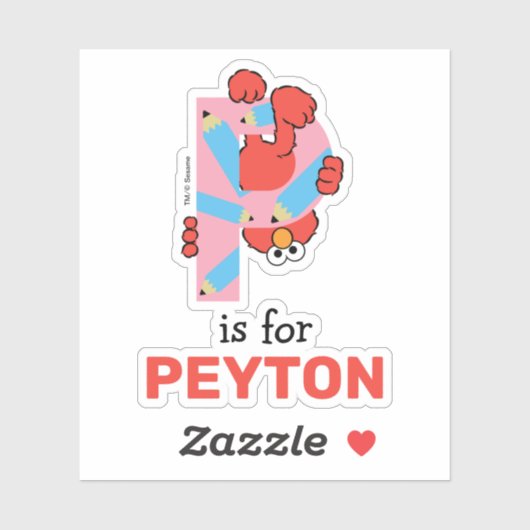 Elmo Alphabet | P-Raad Sticker (Vel)