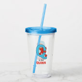 Elmo Alphabet | Q Blue Acryl Drinkbeker (Achterkant)