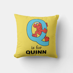 Elmo Alphabet   Q Blue Kussen