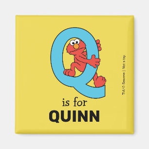 Elmo Alphabet   Q Blue Magneet
