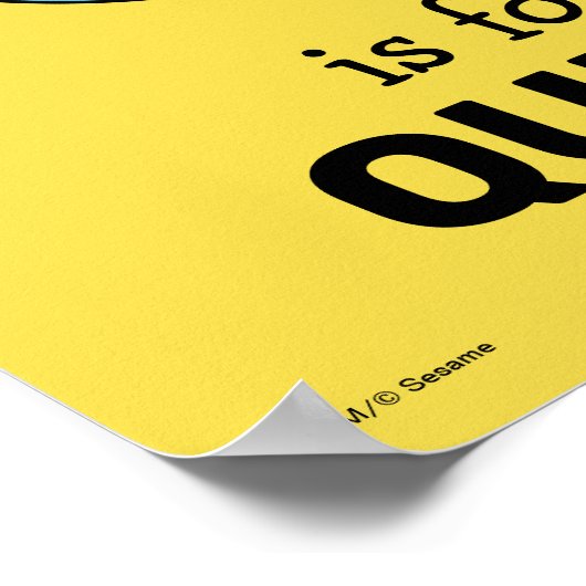 Elmo Alphabet | Q Blue Poster (Hoek)