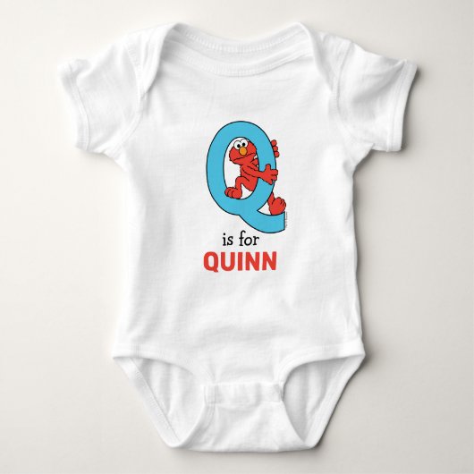 Elmo Alphabet | Q Blue Romper (Voorkant)