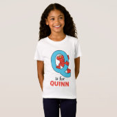Elmo Alphabet | Q Blue T-shirt (Voorkant volledig)