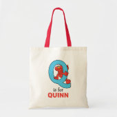 Elmo Alphabet | Q Blue Tote Bag (Voorkant)