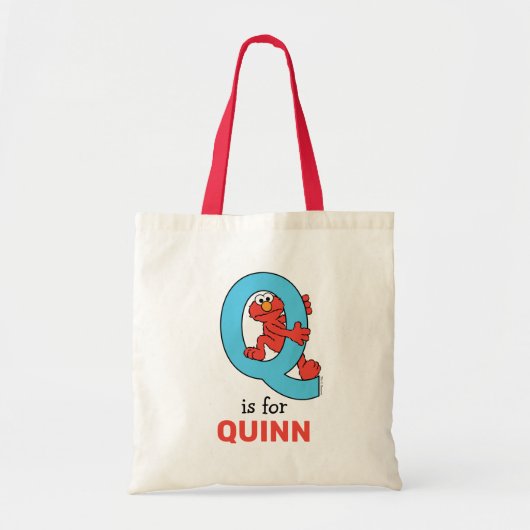 Elmo Alphabet | Q Blue Tote Bag (Voorkant)