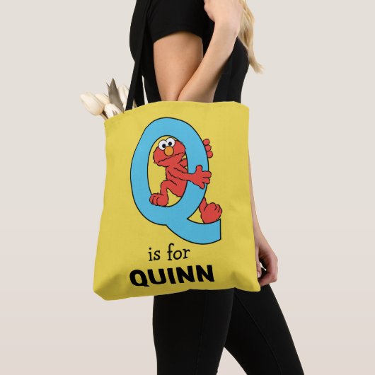 Elmo Alphabet | Q Blue Tote Bag (Dichtbij)