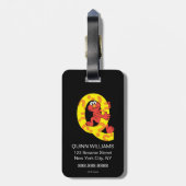 Elmo Alphabet | Q-vraagteken Bagagelabel (Achterkant verticaal)