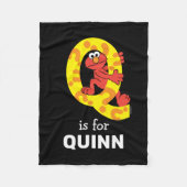 Elmo Alphabet | Q-vraagteken Fleece Deken (Voorkant)