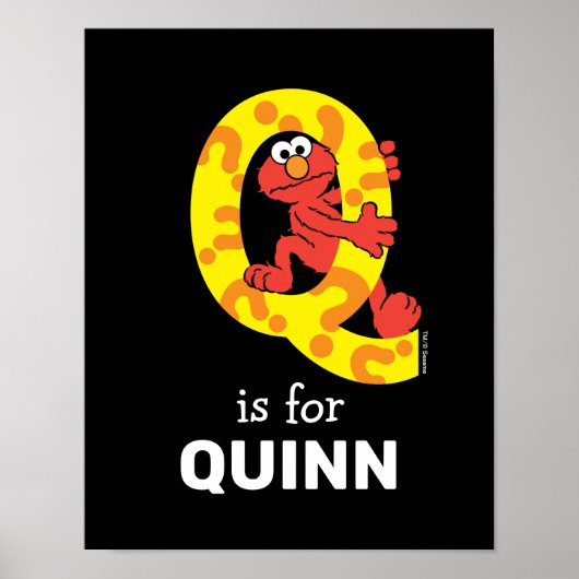 Elmo Alphabet | Q-vraagteken Poster (Voorkant)