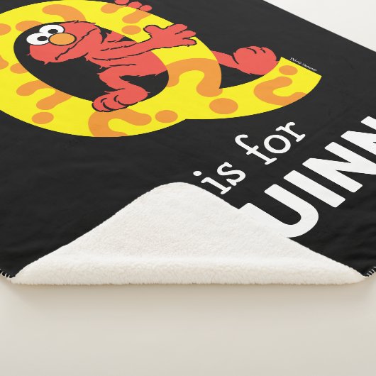 Elmo Alphabet | Q-vraagteken Sherpa Deken (3/4)