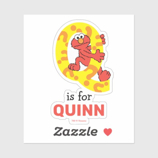 Elmo Alphabet | Q-vraagteken Sticker (Vel)