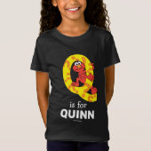 Elmo Alphabet | Q-vraagteken T-shirt (Voorkant)