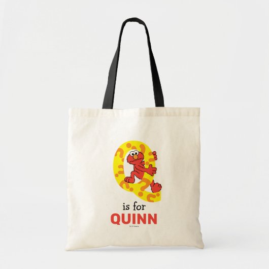 Elmo Alphabet | Q-vraagteken Tote Bag (Voorkant)
