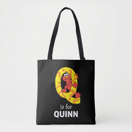Elmo Alphabet | Q-vraagteken Tote Bag (Voorkant)