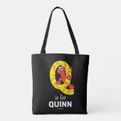 Elmo Alphabet | Q-vraagteken Tote Bag (Achterkant)