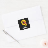 Elmo Alphabet | Q-vraagteken Vierkante Sticker (Envelop)