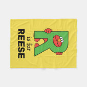 Elmo Alphabet | R Groen Fleece Deken (Voorkant (Horizontaal))