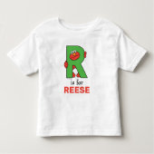 Elmo Alphabet | R Groen Kinder Shirts (Voorkant)