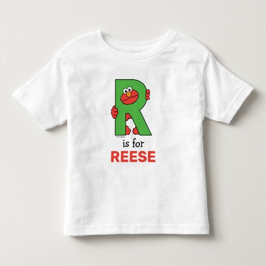 Elmo Alphabet | R Groen Kinder Shirts (Voorkant)