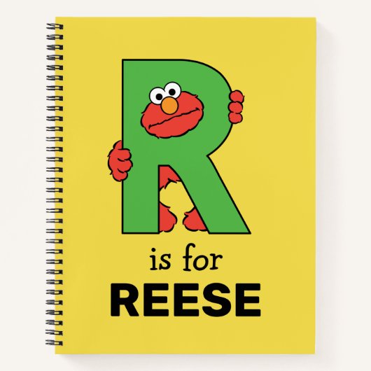 Elmo Alphabet | R Groen Notitieboek (Voorkant)