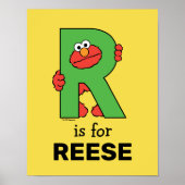 Elmo Alphabet | R Groen Poster (Voorkant)